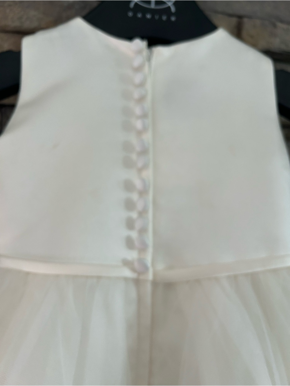 Joan Calabrese Style 82673 Ivory Girls Dress satin tulle Princess size 2 - Picture 4 of 6